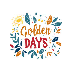 Fototapeta premium Golden Days Hand-Drawn Autumn Illustration, nostalgia, and seasonal beauty, fall and its cozy vibes