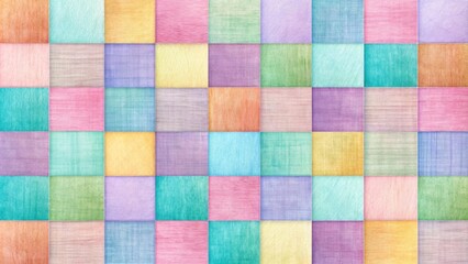 Abstract aesthetic background with colorful squares in pastel colors and fabric textures , squares, colorful, abstract