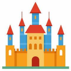 vector illustration of medieval castle