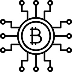 Fototapeta premium Blockchain Governance Icon