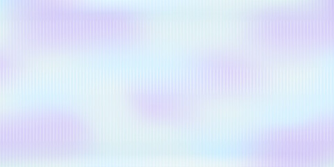 Fototapeta premium Ribbed Glass empty background. Blurred effect violet blue banner with copy space. Refraction texture acrylic bath separation wall. Vertical line stripes pastel polycarbonate panel
