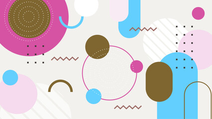 Modern abstract geometric pattern with colorful shapes and lines for contemporary design. Dynamic abstract geometric pattern featuring vibrant shapes and lines