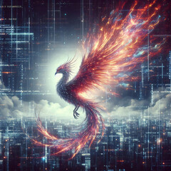 A digital phoenix rising from the ashes