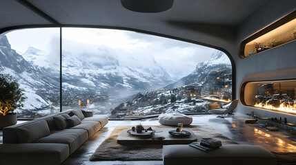 Modern Home Design with Stunning Mountain View