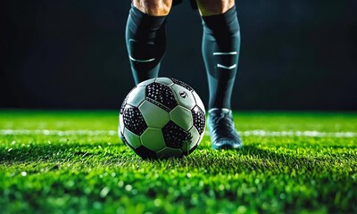 football player with soccer ball