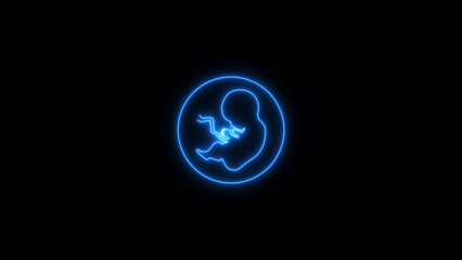 Human embryonic. 3d illustration of a human embryo. Isolated illustration of early embryo.