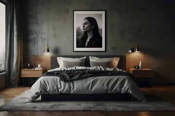 Interior modern bed room design