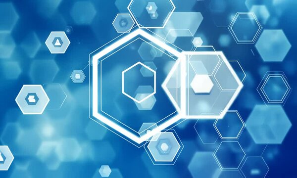 abstract background with hexagons