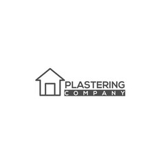 Simple minimalist Plastering Company logo