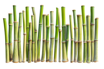 Fototapeta premium A cluster of vibrant green bamboo stalks, showcasing natural beauty and resilience.