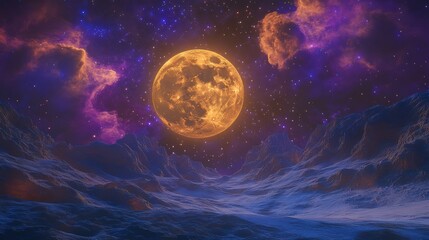 Alien Moon Landscape.