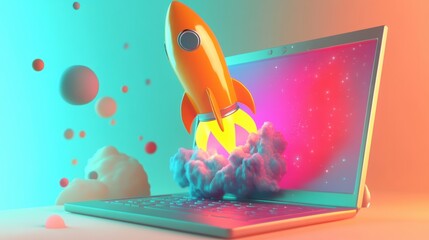 Rocket Laptop Launch.