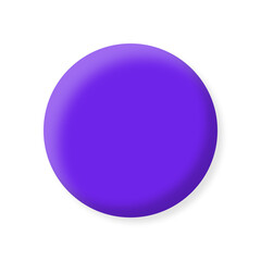 3d purple circle button with transparent background