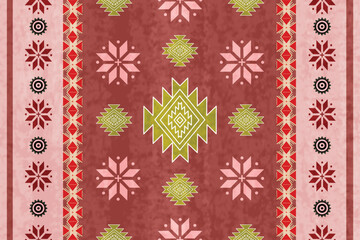 Nature vintages  pixel art pattern, fabric  , Aztec tribal ornament , Geometric ethnic seamless pattern,vector,, perfect for fabric print ,cloth ,dress ,carpet, curtains, blanket, rug, women,craft 