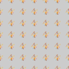 Fototapeta premium Winter Florals Vector Pattern Design