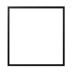 Empty square black frame ready for artwork or photo display.