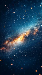 Close-up of Milky way galaxy with stars and space dust in the universe, Long exposure photograph, with grain , Voyage Through the Cosmic Abyss, Galaxy space astronomy universe.


