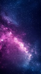 A vivid and colorful depiction of outer space with evenly distributed stars, clouds of gas in light blue and pink, and a swirled effect, creating, Space background, stars and galaxies, deep blues 
