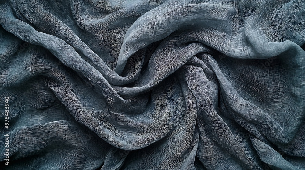 Poster gray fabric texture top view closeup : generative ai