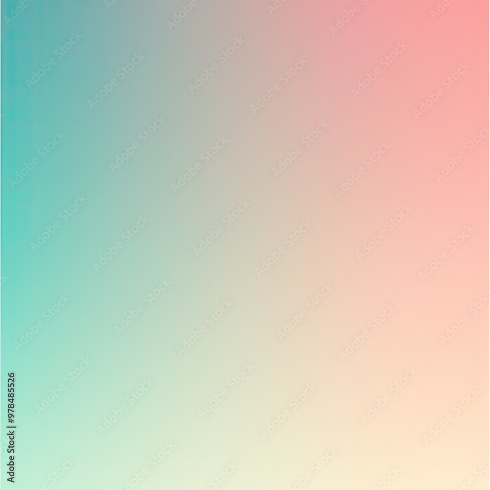 Poster a smooth gradient background blending teal and pink colors, ideal for calming graphics and modern de