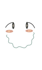 Illustration quotes inspiration emotion face decoration line stickers stamp design art 