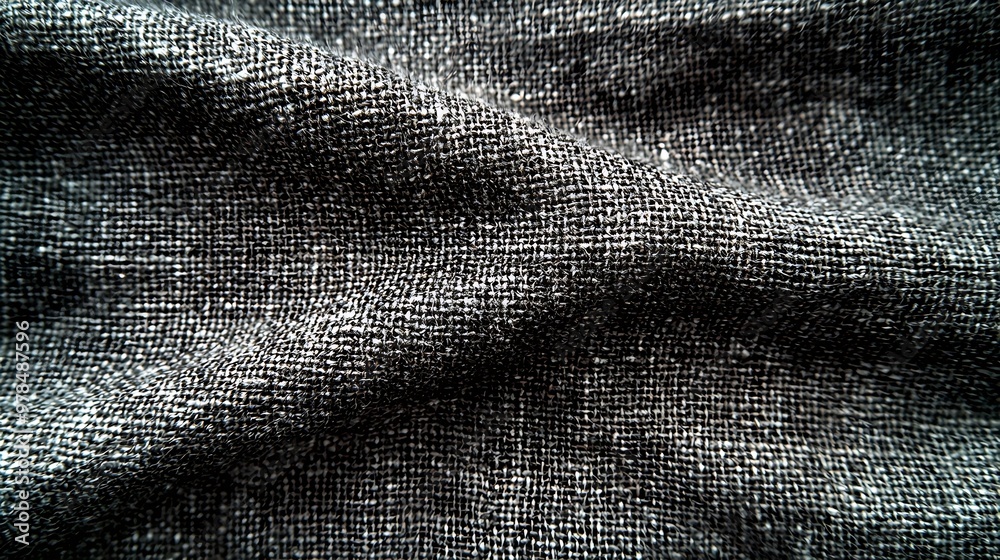 Aufkleber gray fabric texture top view closeup : generative ai
