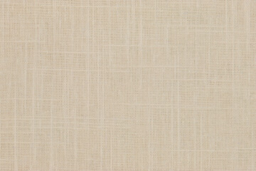 Brown linen fabric cloth texture for background, natural textile pattern.