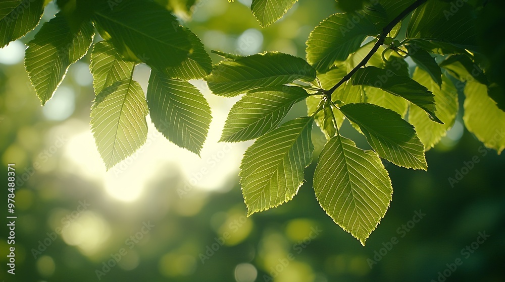 Poster lime tree leaves background : generative ai