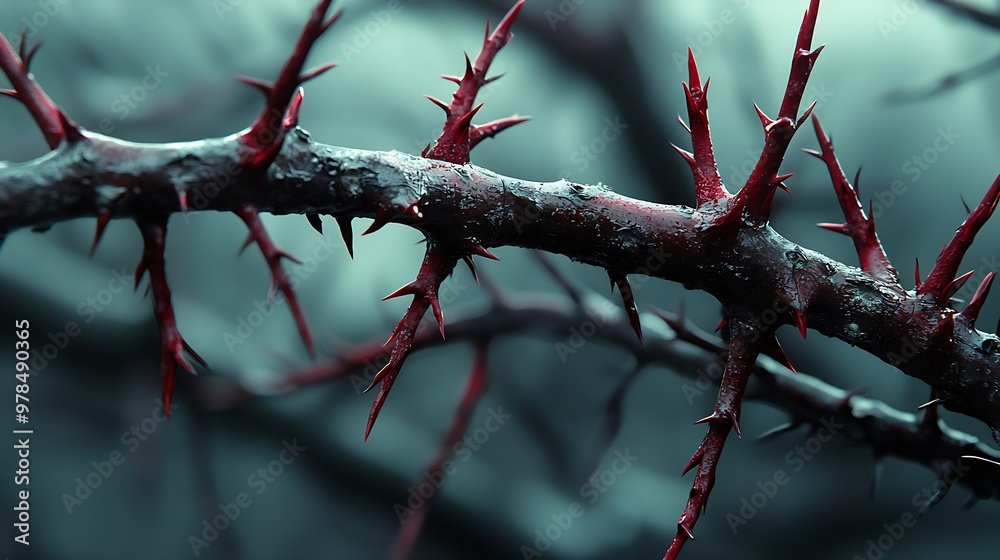 Poster high quality blackthorns texture background : generative ai