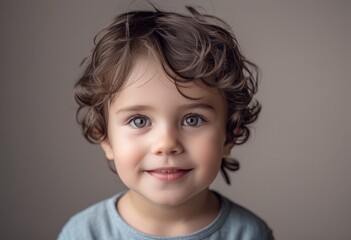Fototapeta premium Studio Portrait of a Cheerful Child