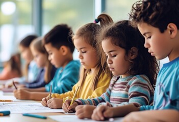 Obraz premium Child Doing Group Work