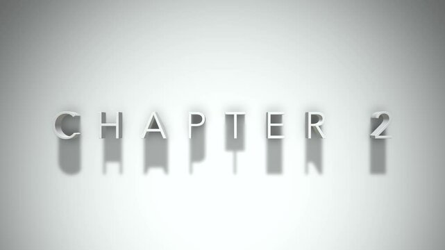 Chapter 2 Animated Text, Title on White Background