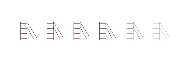 double ladder  outline icon. Linear vector from construction concept. 6 different line style double ladder  icon included thin, light, regular, medium, bold, black