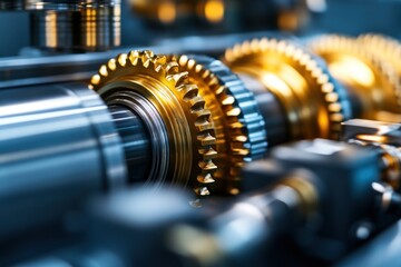 Precision in Motion: A Close-Up Look at Advanced Mechanical Engineering, Showcasing Hydraulic Systems, Gears, and Cutting-Edge Technology in Action