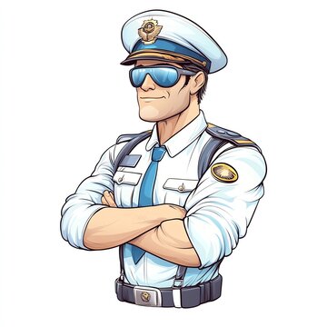 recommend clip art: Pilot clipart with a uniform and airplane