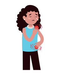 young woman with monkeypox virus outbreak