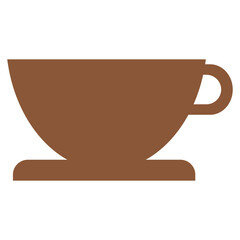 Hot coffee cup. Brown coffee. Coffee drawing. Shop logo design.