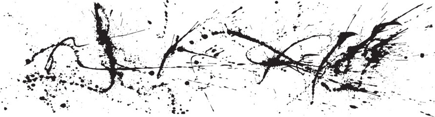 しぶきの背景　手書きの毛筆イラスト