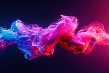 Obraz premium Abstract smoke trails in vivid colors, artistic design, dynamic motion
