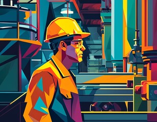 Fototapeta premium factory worker