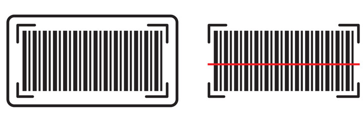 Barcode vector icon. Bar code for web design. Isolated illustration