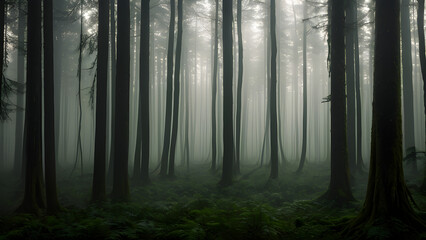 Fototapeta premium fog in the woods