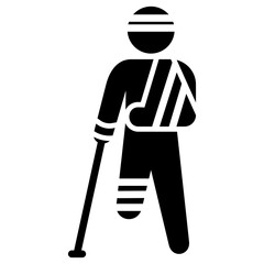 Broken Leg Icon