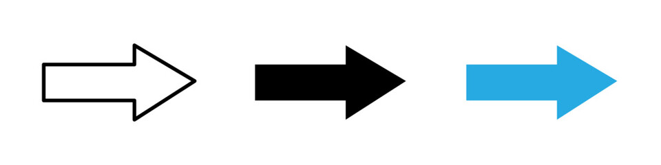 Obraz premium Arrow Icon thin line illustration