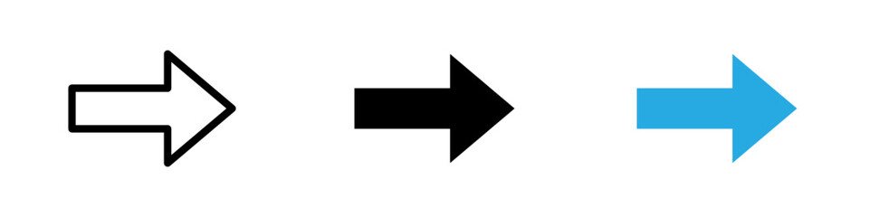 Arrow right icon thin line illustration