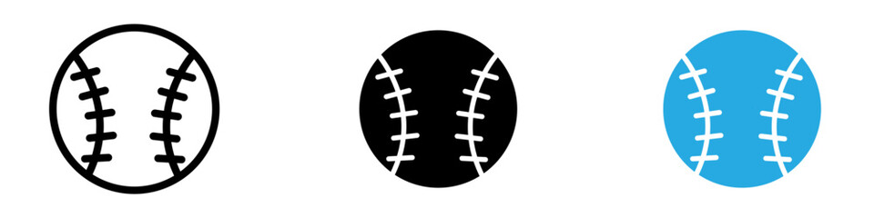 Baseball icon thin line illustration