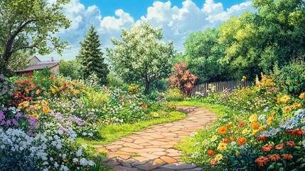 Lemo n garden, summer background.generative ai