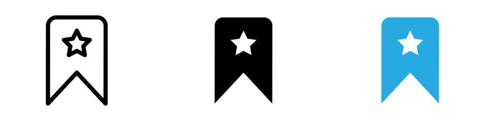 Bookmark icon thin line illustration