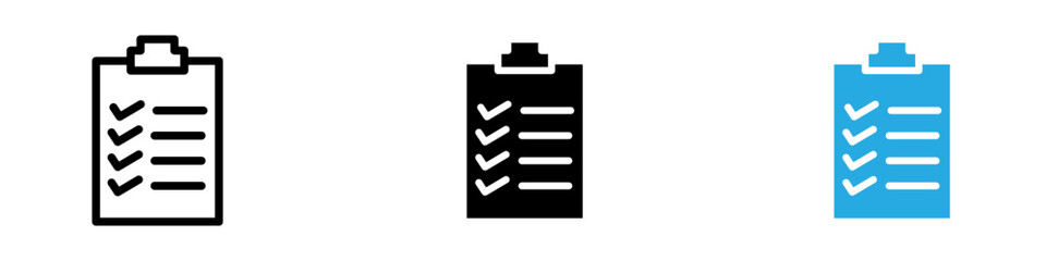 Check list icon thin line illustration