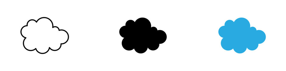 Cloud icon thin line illustration